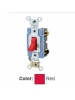 Leviton 1203-2R - 15 Amp - 120/277 Volt - Toggle 3-Way AC Quiet Switch - Red